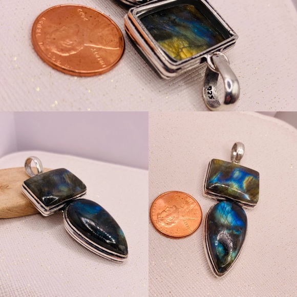 Luminous Labradorite Gemstone Handmade Pendant - Picture 5 of 5